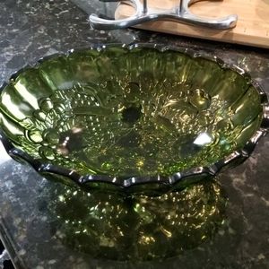 Vintage green fruit bowl
